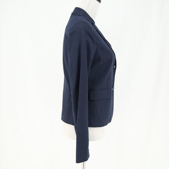 Gap Jacket Womens 0 Navy Blue Academy Blazer Woven Lined Academia Career - Picture 11 of 16